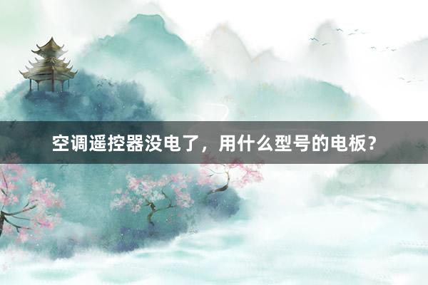 空调遥控器没电了，用什么型号的电板？